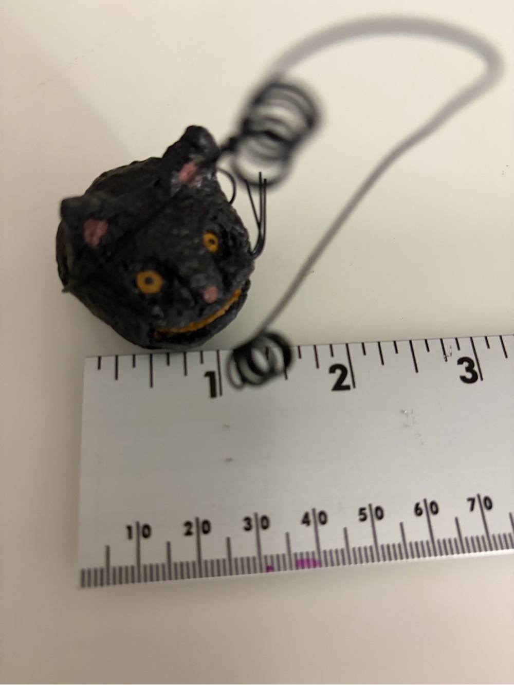 Black Cat Wire and paper clay cat decor